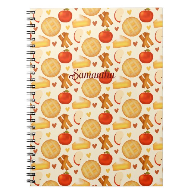 Old Fashioned Apple Pie And Ingredients Notebook (Front)