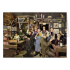 Old Fashioned Bar with People Celebrating, a Party