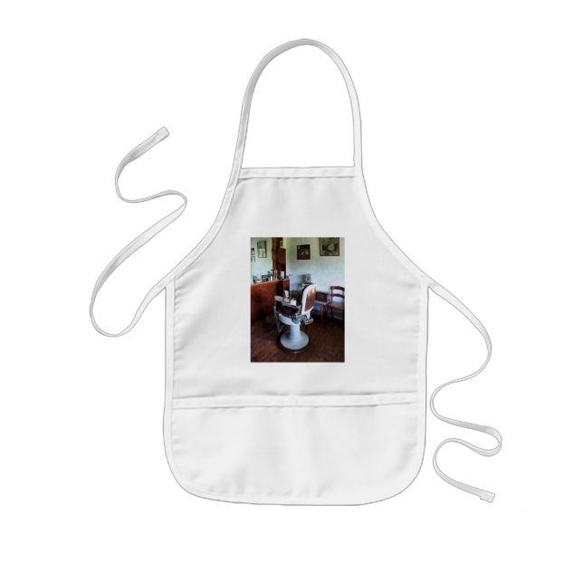 Old-Fashioned Barber Chair Kids Apron (Front)
