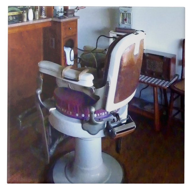 Old-Fashioned Barber Chair Tile (Front)