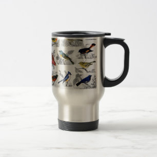 Old Fashioned Birds Travel Mug