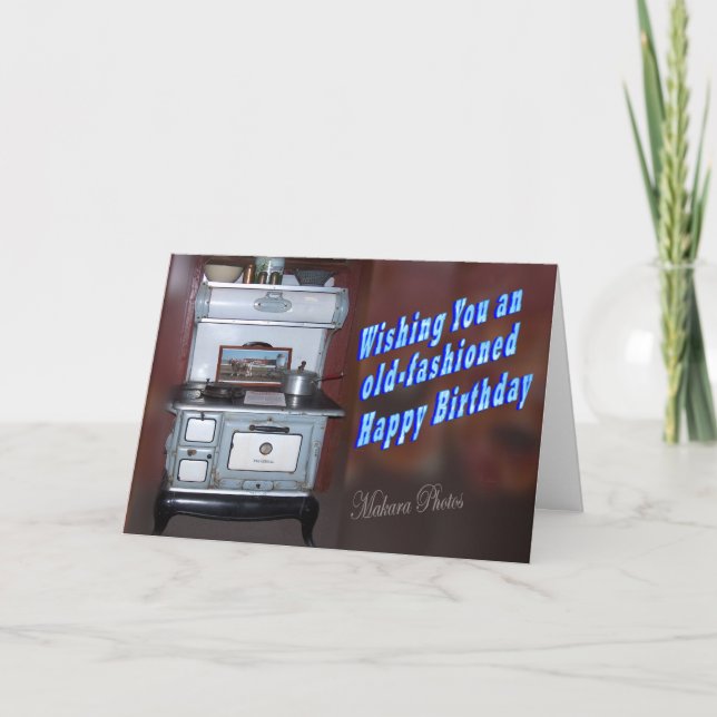 Old Fashioned Birthday Card (Front)