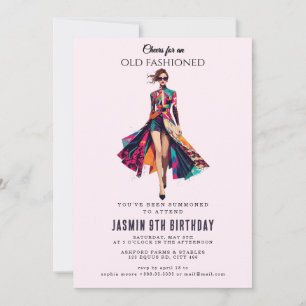 Old Fashioned" Birthday Invitation