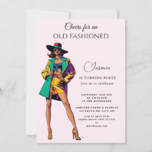Old Fashioned" Birthday Invitation