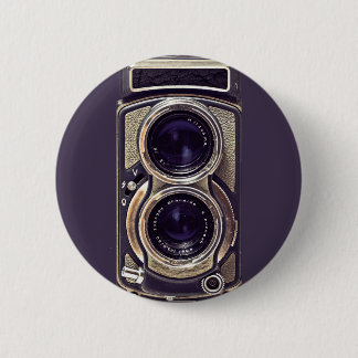 Old-fashioned camera 2 inch round button