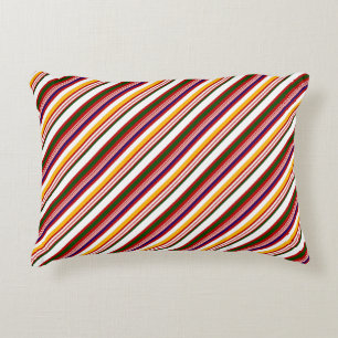 Old Fashioned Candy Stripes (large scale) Accent Pillow