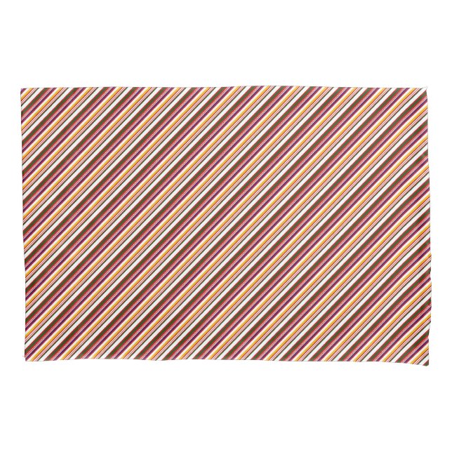 Old Fashioned Candy Stripes (small scale) Pillowcase (Front-Left)