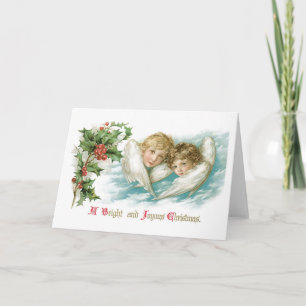 Old-fashioned Christmas, Angels Holiday Card