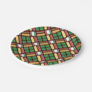 Old Fashioned Christmas Candy Paper Plates