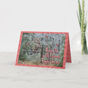 Old Fashioned Christmas-customize Holiday Card