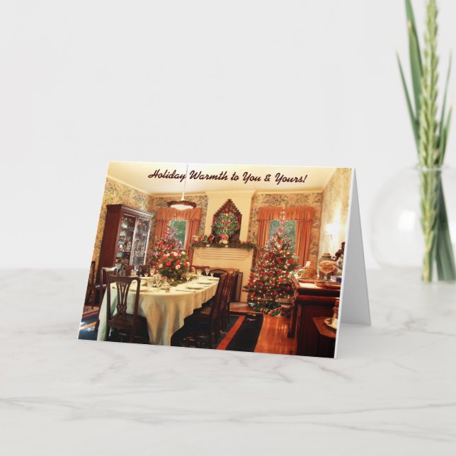 Old Fashioned Christmas Dinner Card (Front)