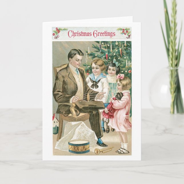Old-fashioned Christmas, Famliy Holiday Card (Front)