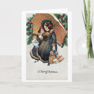 Old-fashioned Christmas Holiday Card