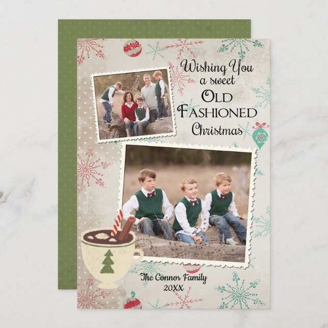 Old Fashioned Christmas Invitation (Front/Back)