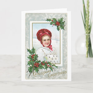 Old-fashioned Christmas, Lady Holiday Card