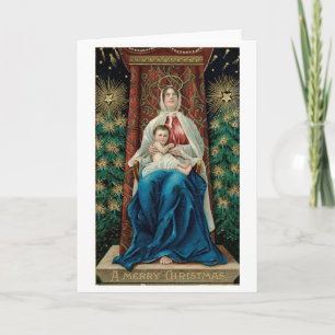 Old-fashioned Christmas, Mary Holiday Card