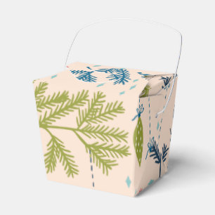 Old Fashioned Christmas Ornaments Hanging on Trees Favor Box