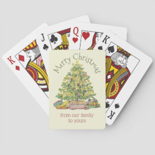 Old Fashioned Christmas Personalized Playing Cards
