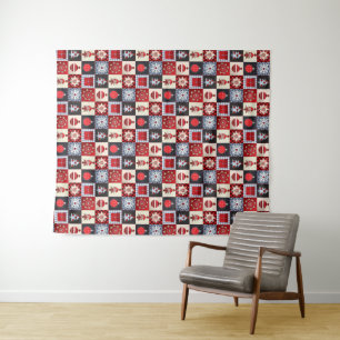 Old Fashioned Christmas Quilt Tapestry
