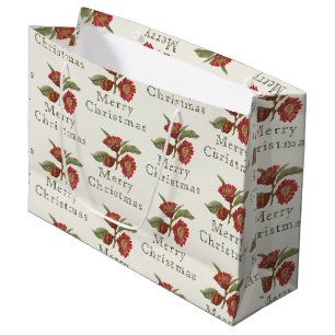 Old Fashioned Christmas Red & Green Large Gift Bag