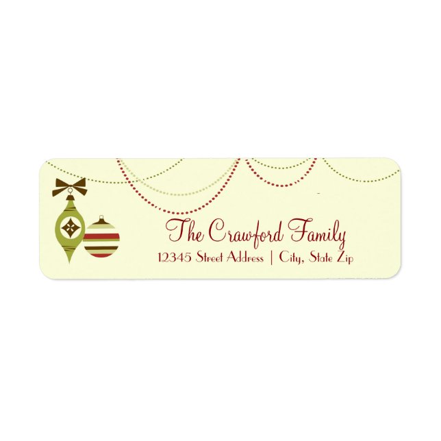 Old Fashioned Christmas - Return Address Labels (Front)