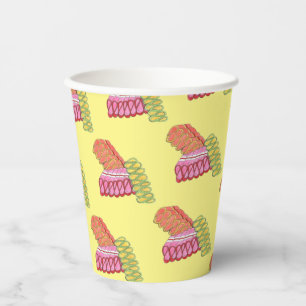 Old-Fashioned Christmas Ribbon Candy Holiday Sweet Paper Cups