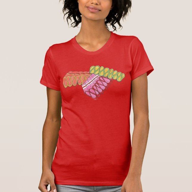 Old-Fashioned Christmas Ribbon Candy Holiday Tee (Front)