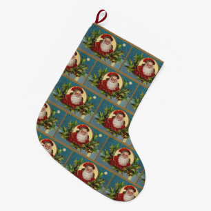 Old Fashioned Christmas Santa Large Christmas Stocking