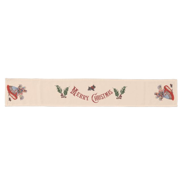 Old-Fashioned Christmas Shopping Long Table Runner (Horizontal)