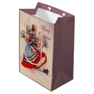Old-Fashioned Christmas Shopping Medium Gift Bag