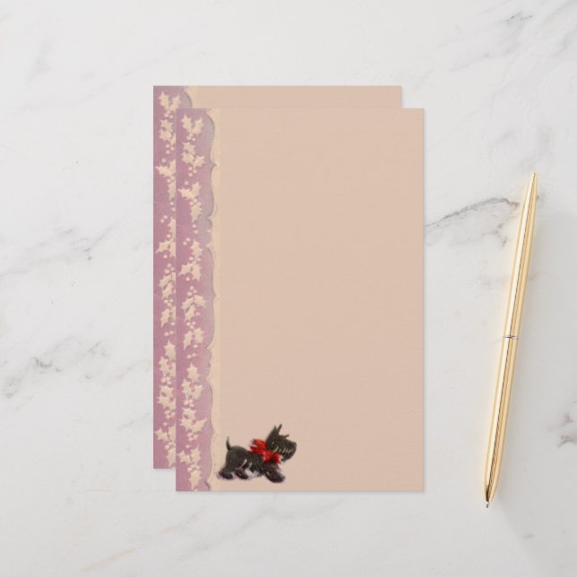 Old Fashioned Christmas Shopping Stationery (Front/Back In Situ)