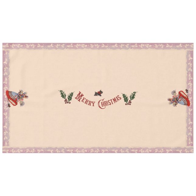 Old-Fashioned Christmas Shopping Tablecloth (Front (Horizontal))