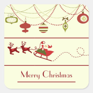 Old Fashioned Christmas - Square Sticker