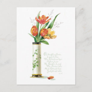 Old-fashioned Christmas, Tulips Holiday Postcard