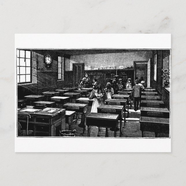 Old Fashioned Classroom Postcard (Front)