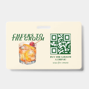 Old Fashioned Cocktail Bachelor Weekend Badge