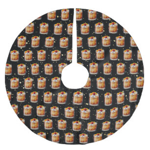 Old Fashioned Cocktail Brushed Polyester Tree Skirt