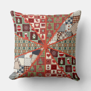 Old Fashioned Country Christmas Decor Throw Pillow