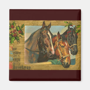Old fashioned country Merry Christmas Magnet