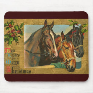 Old fashioned country Merry Christmas Mouse Pad