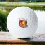 Old Fashioned Drink Fun Golf Balls<br><div class="desc">Give these old fashioned drink golf balls with a bottle of Bourbon or Rye Whiskey to a golf lover. This old fashioned drink design can be found on more items in my store,  PageCreativeDesigns.</div>