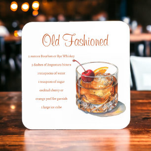 Old Fashioned Drink Recipe Coaster