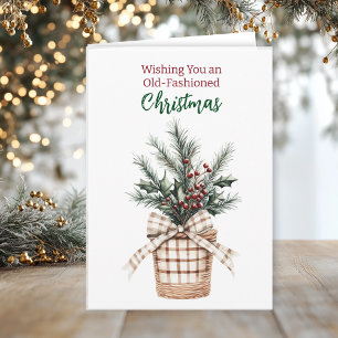 Old-Fashioned Farmhouse Christmas Colouring Page Card
