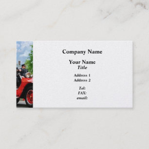 Old Fashioned Fire Engine - Platinum Finish Business Card