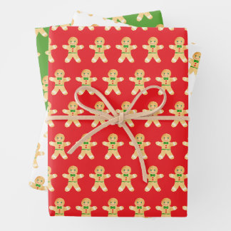 Old Fashioned Gingerbread Man Wrapping Paper Sheet