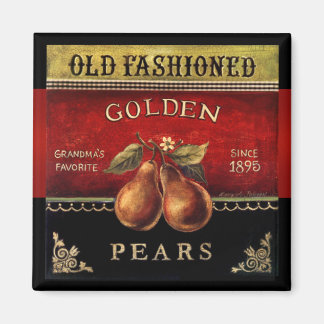 Old Fashioned Golden Pears Vintage Magnet