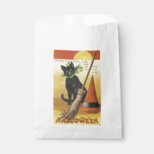 Old-fashioned Halloween, Black cat Favour Bag