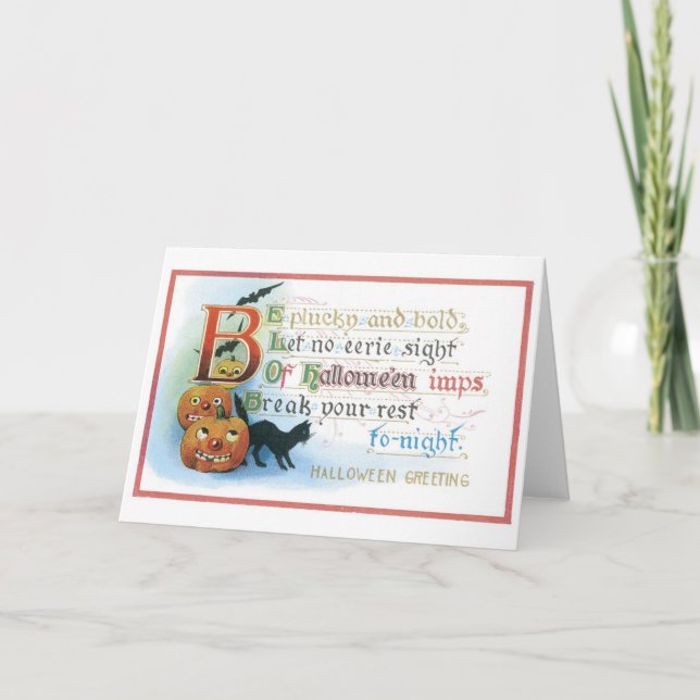 Old-fashioned Halloween Card (Front)