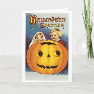 Old-fashioned Halloween, Jack-o'-lantern Card