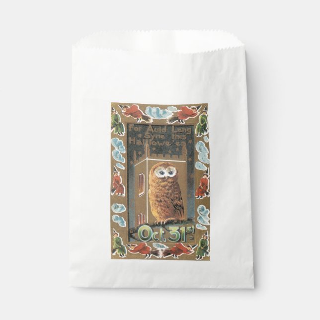 Old-fashioned Halloween, Owl Favour Bag (Front)